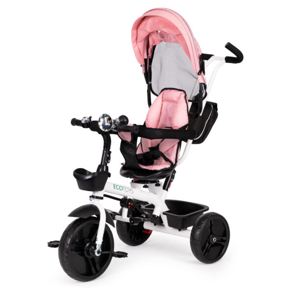 Trehjulssykkel med roterbart sete 360 ECOTOYS Rosa - Bilde 5