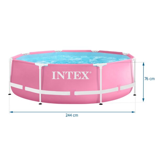 Rundt rammebasseng for barn 244x76 cm INTEX 28290 Rosa - Bilde 6